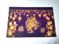 Tiger Paper Lantern Postcard 4x6