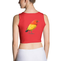 Ato Wear Flame Bower Crop Tank Bright Red