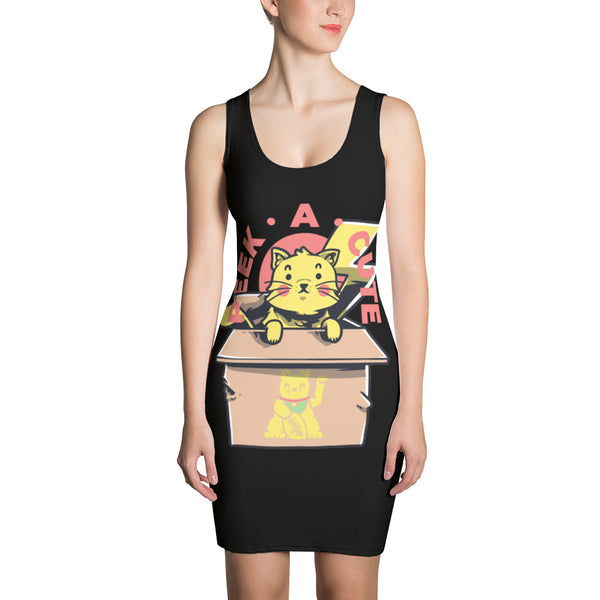 Ato Wear Peek-A-Cute Yellow Sublimation Cut & Sew Dress Black