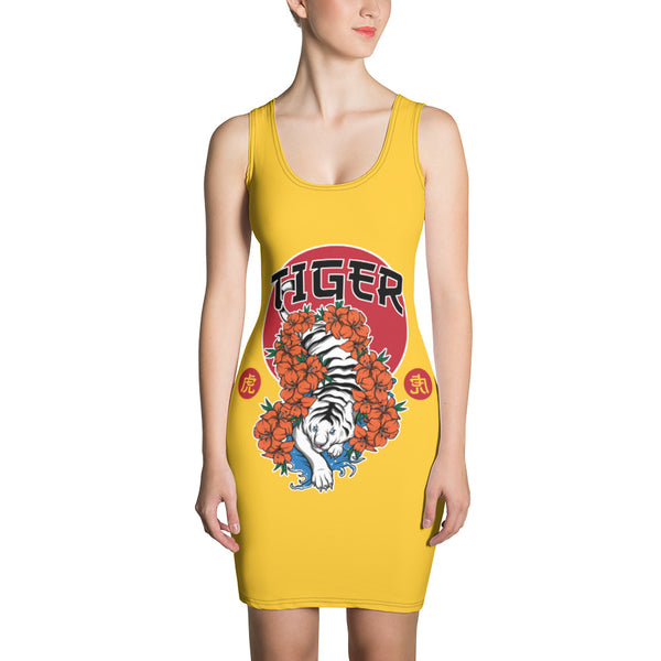 Ato Wear Tiger Lily Sublimation Cut & Sew Dress Yellow