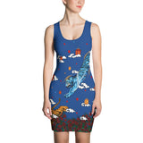 Ato Wear Tiger Dive Sublimation Cut & Sew Dress Dark Blue