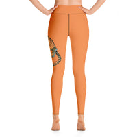 Ato Wear Green Eyed Tiger Yoga Pants Bright Orange