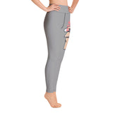 Ato Wear Peek-A-Cute Yoga Pants Black Cat Grey