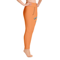 Ato Wear Green Eyed Tiger Yoga Pants Bright Orange