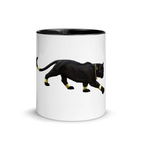 Black Reign Black Panther in Gold Mug with Color Inside