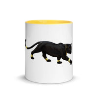 Black Reign Black Panther in Gold Mug with Color Inside