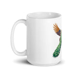 Ato Wear Flying Peacock White Glossy Mug